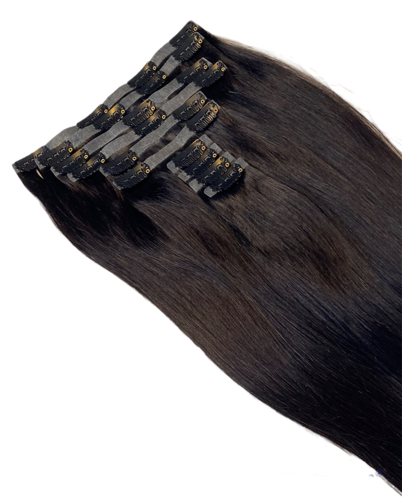 20" INCH SEAMLESS CLIP- IN 100% HUMAN HAIR EXTENSIONS(9 pieces)